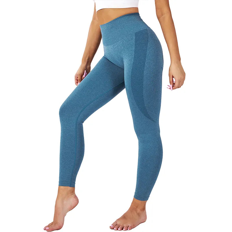Speckled Seamless Lycra Spandex Leggings Women Soft Workout Tights Fitness  Outfits Yoga Pants High Waisted Gym Wear-Mint,M : : Fashion